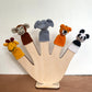 Jungle Safari Animals Crochet Finger Puppet Set