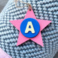 Latin Alphabet Stars Hand Painted Decorative Ornaments or Gift Tags