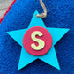 Latin Alphabet Stars Hand Painted Decorative Ornaments or Gift Tags