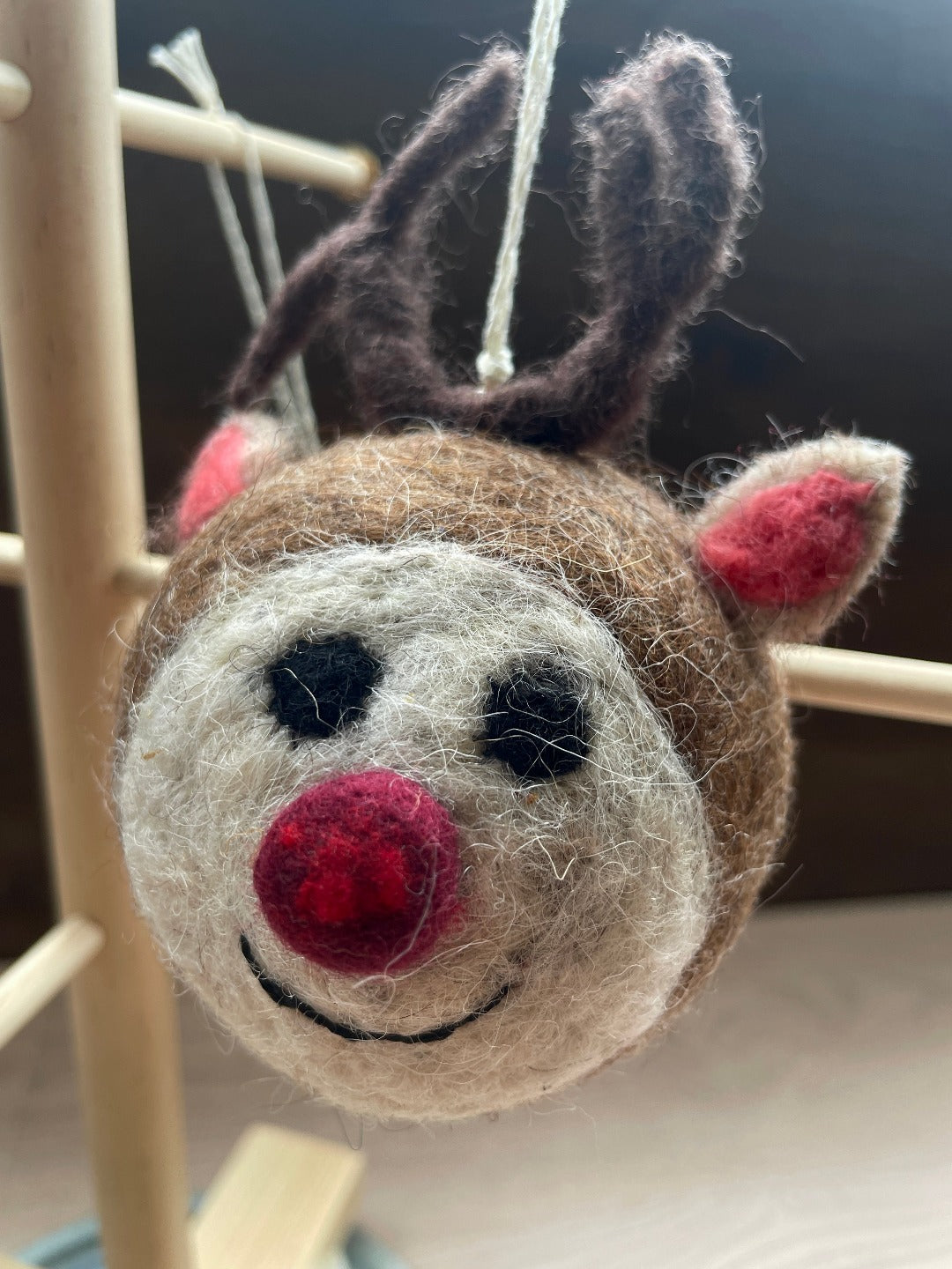 Santa, Reindeer, Baby Reindeer, Snowman and Bear Felt Baubles