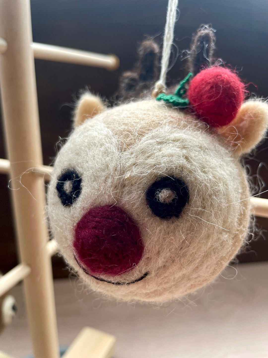 Santa, Reindeer, Baby Reindeer, Snowman and Bear Felt Baubles
