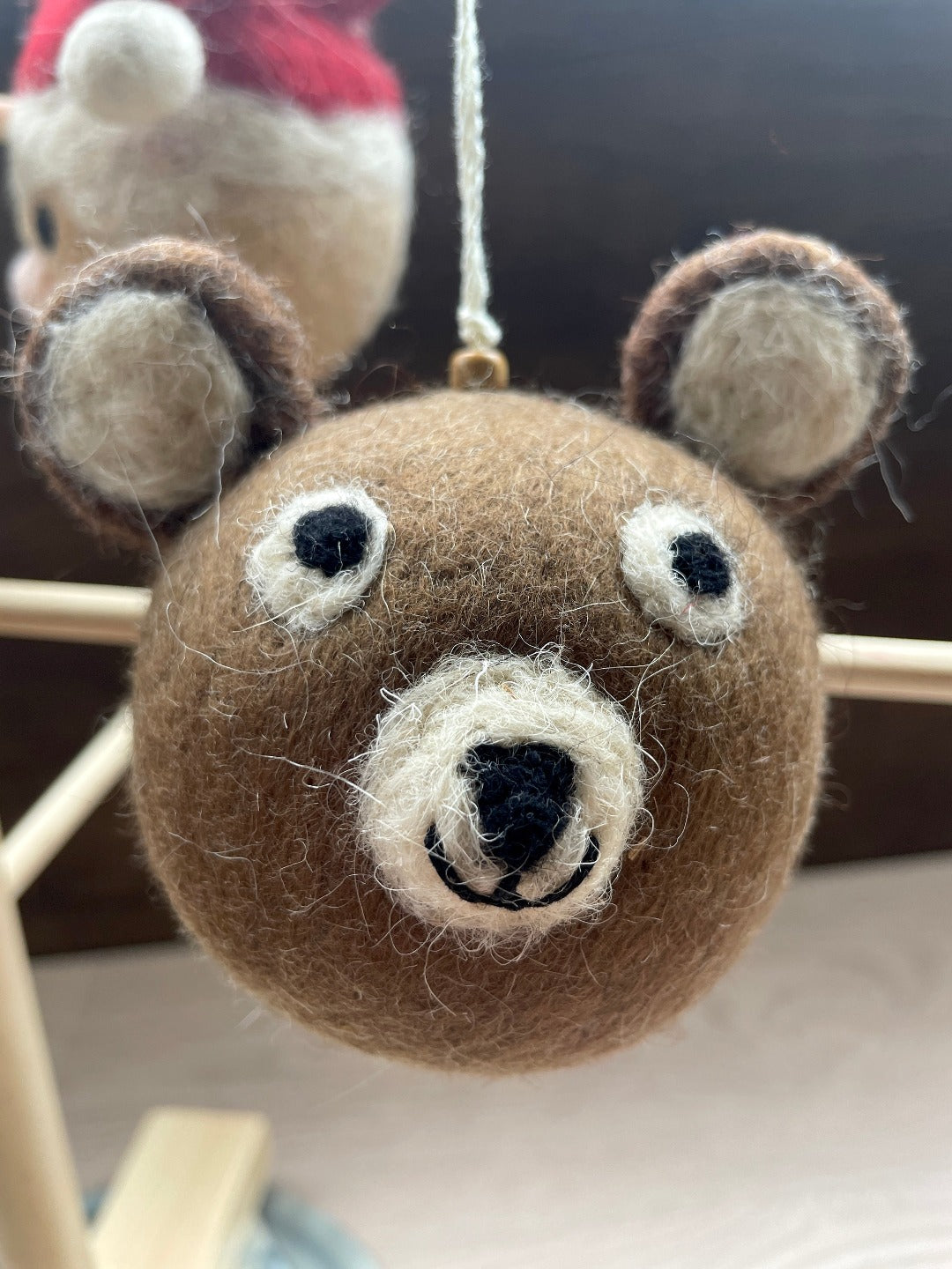 Santa, Reindeer, Baby Reindeer, Snowman and Bear Felt Baubles