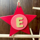Latin Alphabet Stars Hand Painted Decorative Ornaments or Gift Tags
