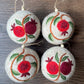 Pomegranate Swirl and Duo Felt Baubles
