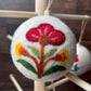 Arts & Crafts Floral Creme Felt Baubles