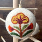 Arts & Crafts Floral Creme Felt Baubles