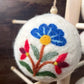 Arts & Crafts Floral Creme Felt Baubles