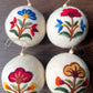 Arts & Crafts Floral Creme Felt Baubles