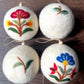 Arts & Crafts Floral Creme Felt Baubles