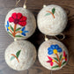 Arts & Crafts Floral Oatmeal Felt Baubles