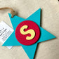 Latin Alphabet Stars Hand Painted Decorative Ornaments or Gift Tags