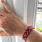 Red, Blue and Orange Handmade Friendship Bracelet