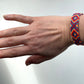 Red, Blue and Orange Handmade Friendship Bracelet