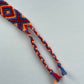 Red, Blue and Orange Handmade Friendship Bracelet