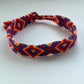 Red, Blue and Orange Handmade Friendship Bracelet