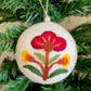 Arts & Crafts Floral Creme Felt Baubles