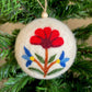 Arts & Crafts Floral Creme Felt Baubles