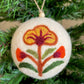 Arts & Crafts Floral Creme Felt Baubles