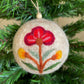 Arts & Crafts Floral Oatmeal Felt Baubles