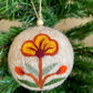 Arts & Crafts Floral Oatmeal Felt Baubles