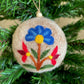 Arts & Crafts Floral Oatmeal Felt Baubles