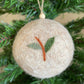 Arts & Crafts Floral Oatmeal Felt Baubles