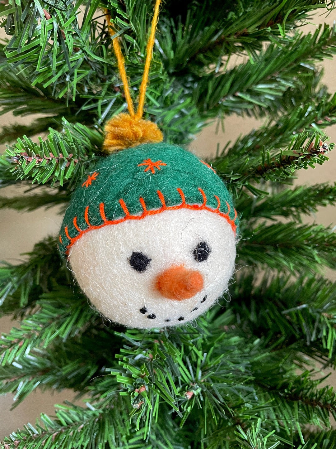 Santa, Reindeer, Baby Reindeer, Snowman and Bear Felt Baubles