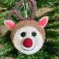 Santa, Reindeer, Baby Reindeer, Snowman and Bear Felt Baubles