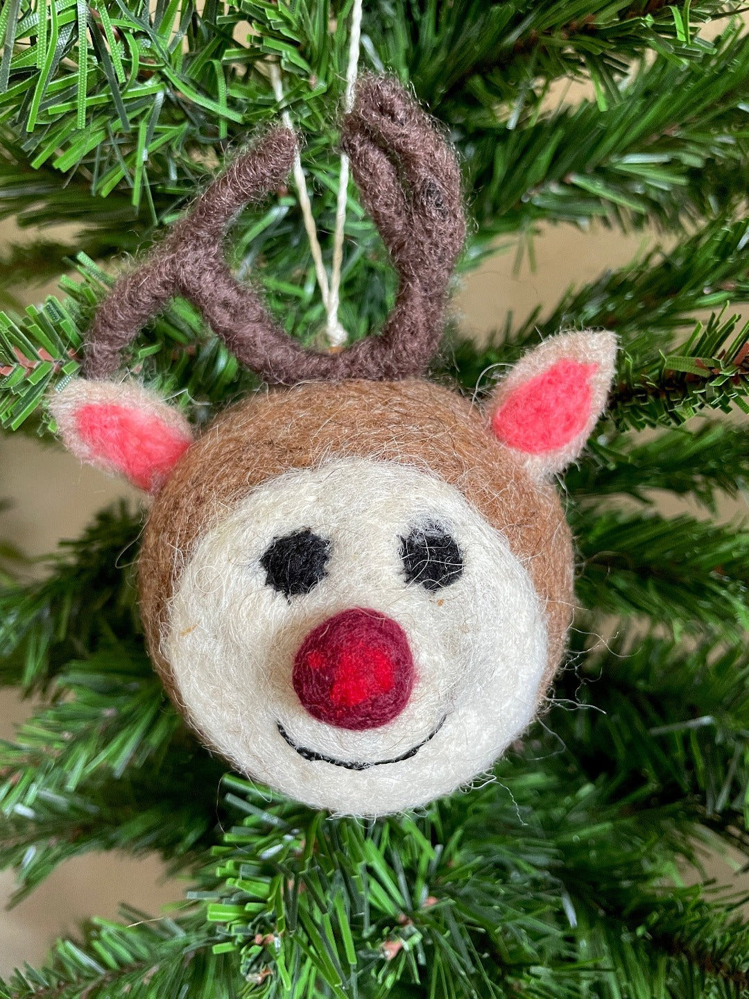 Santa, Reindeer, Baby Reindeer, Snowman and Bear Felt Baubles