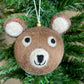 Santa, Reindeer, Baby Reindeer, Snowman and Bear Felt Baubles