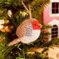Mini Crochet Hanging Robin Ornament