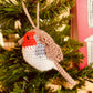 Mini Crochet Hanging Robin Ornament