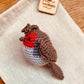 Mini Crochet Hanging Robin Ornament