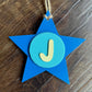 Latin Alphabet Stars Hand Painted Decorative Ornaments or Gift Tags