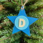 Latin Alphabet Stars Hand Painted Decorative Ornaments or Gift Tags