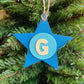 Latin Alphabet Stars Hand Painted Decorative Ornaments or Gift Tags