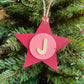 Latin Alphabet Stars Hand Painted Decorative Ornaments or Gift Tags