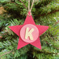 Latin Alphabet Stars Hand Painted Decorative Ornaments or Gift Tags