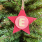 Latin Alphabet Stars Hand Painted Decorative Ornaments or Gift Tags