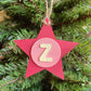 Latin Alphabet Stars Hand Painted Decorative Ornaments or Gift Tags
