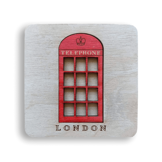 Traditional British Telephone Box Coaster