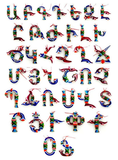 Armenian Alphabet Hand Painted Decorative Letters