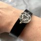 Armenian Ornamental Art 925 Silver & Leather Bracelet