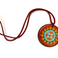 Hand Painted Sunburst Flower Pendant Necklace