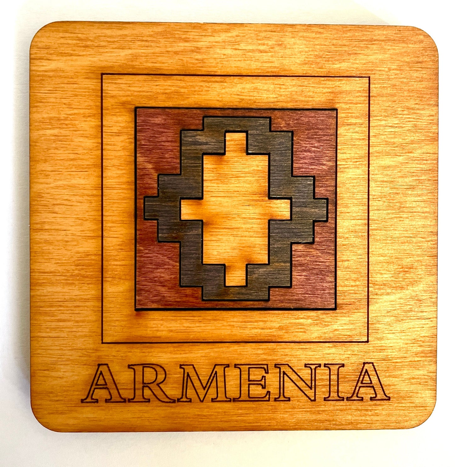 Armenian Geometric Carpet Coaster