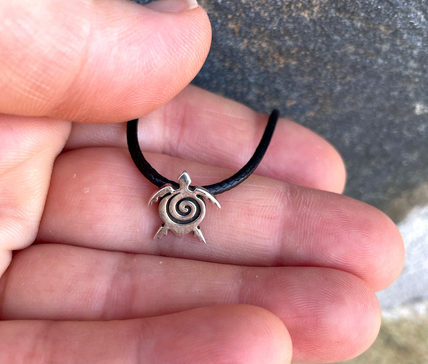 Eternity Turtle 925 Sterling Silver Pendant Necklace