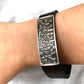 Armenian Alphabet 925 Sterling Silver & Leather Bracelet