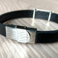 Ornamental Bird 925 Sterling Silver and Leather Bracelet
