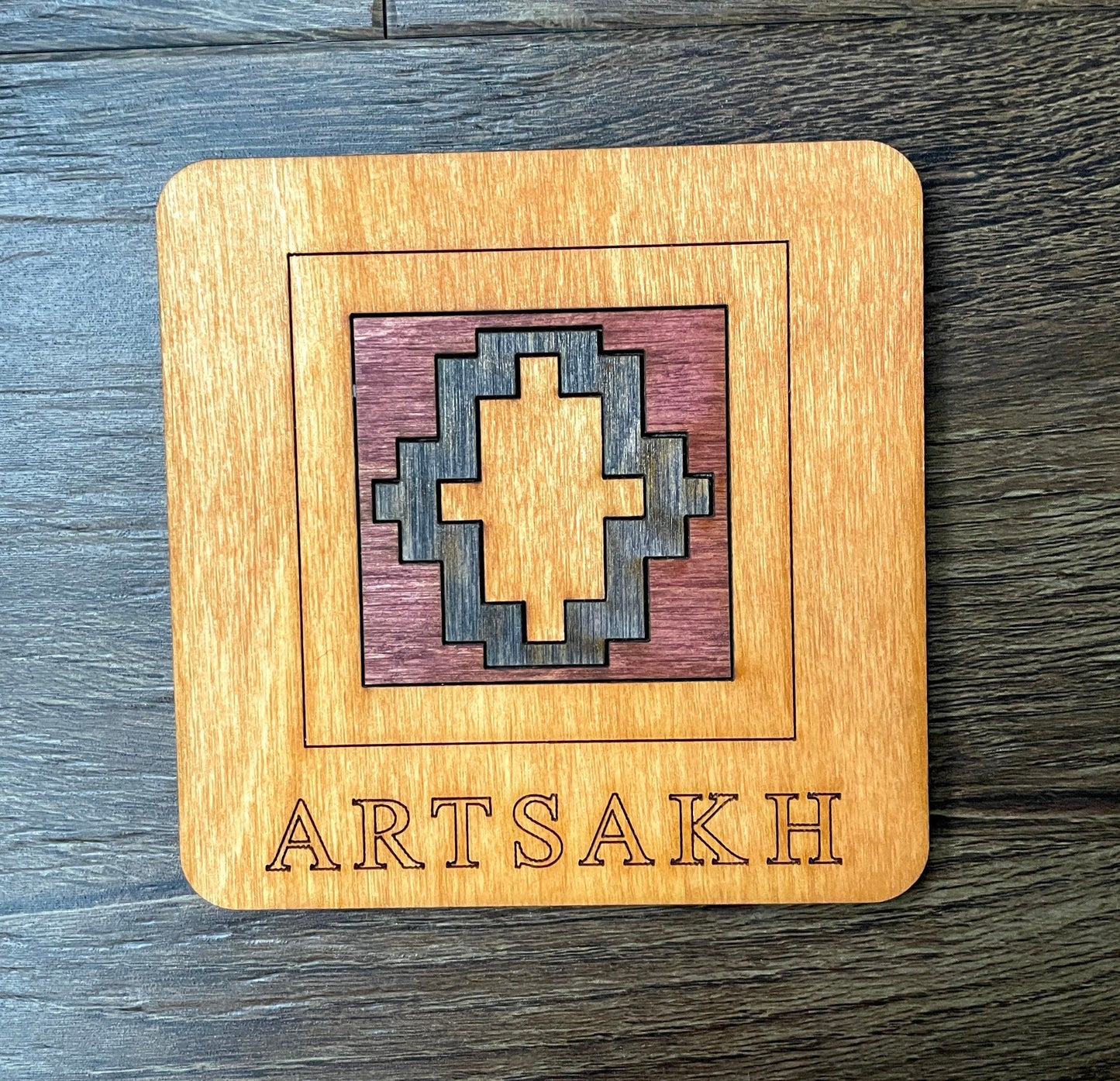 Armenian Geometric Carpet Coaster