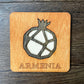 Geometric Pomegranate Coaster